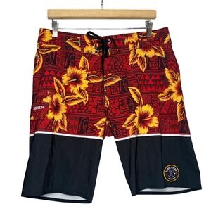 Quiksilver Eddie Aikau 2015-2016 Waimea Bay Floral Board Shorts Trunks Size 32
